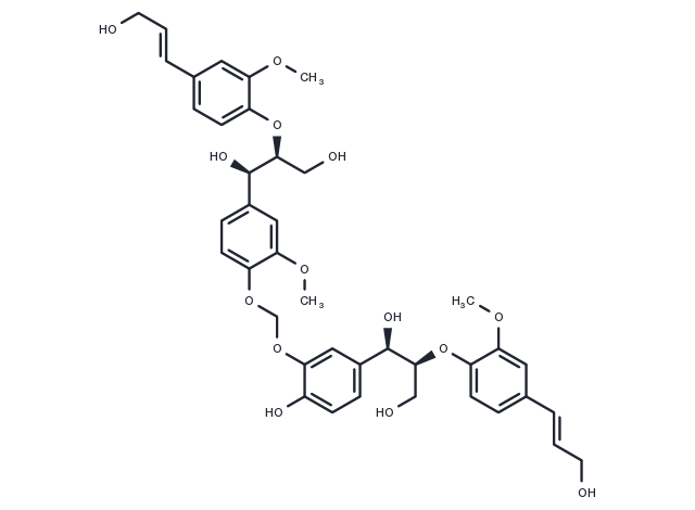 erythro-Guaiacylglycerol β-coniferyl ether Chemical Structure
