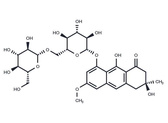 Torosachrysone 8-O-beta-gentiobioside Chemical Structure