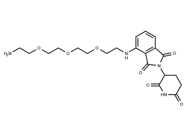Pomalidomide-PEG3-C2-NH2 Chemical Structure