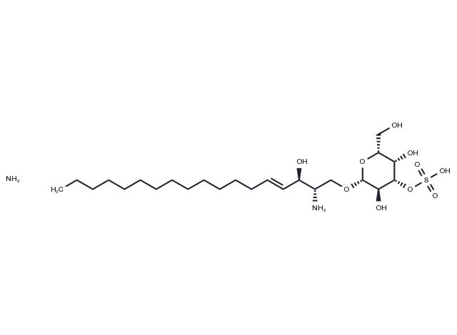3'-sulfo Galactosylsphingosine (ammonium salt) Chemical Structure