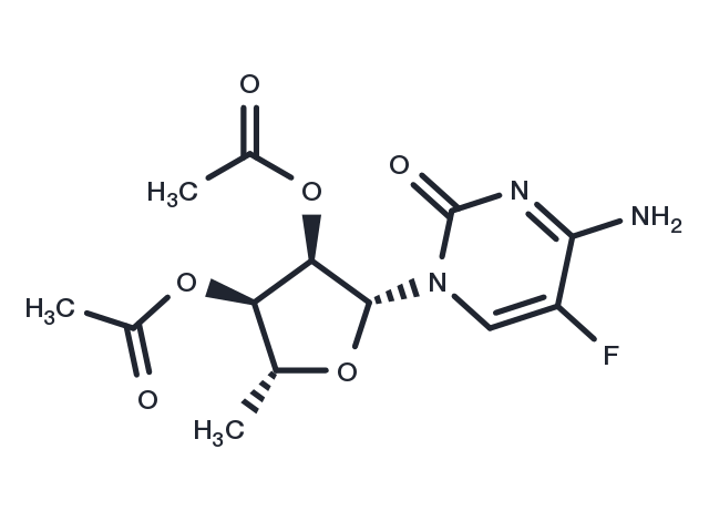 2'',3''-Di-O-acetyl-5''-deoxy-5-fuluro-D-cytidine Chemical Structure