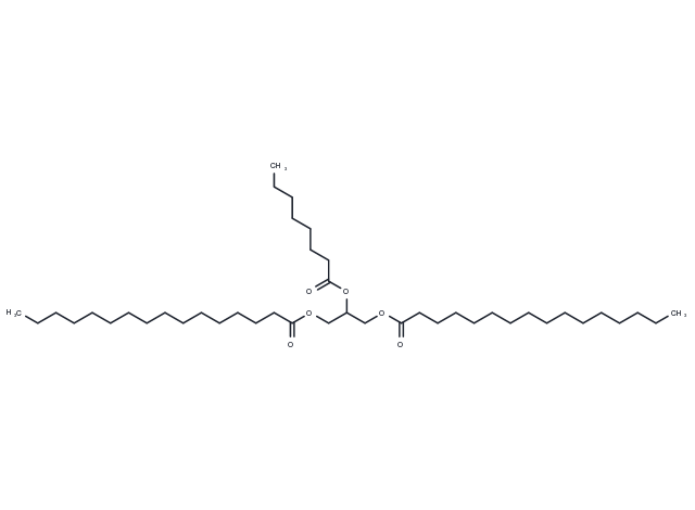 1,3-Dipalmitoyl-2-Octanoyl-rac-glycerol Chemical Structure