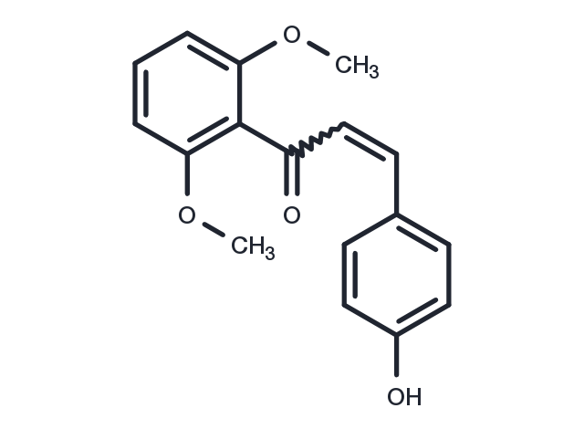 2-Propen-1-one, 1-(2,6-dimethoxyphenyl)-3-(4-hydroxyphenyl)- Chemical Structure