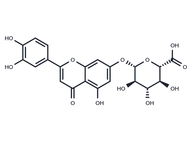 Luteolin 7-O-glucuronide Chemical Structure