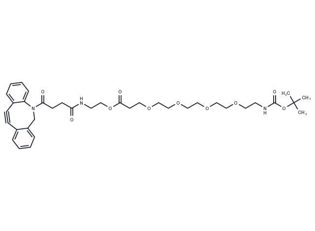 DBCO-C2-PEG4-NH-Boc Chemical Structure