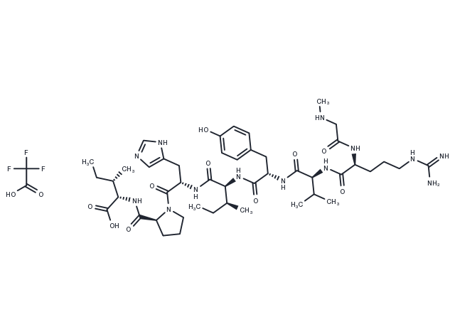 [Sar1, Ile8]-Angiotensin II 3TFA Chemical Structure