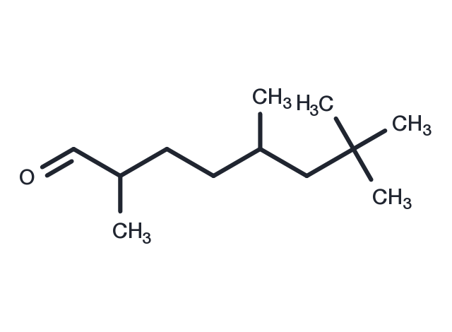 2,5,7,7-Tetramethyloctanal Chemical Structure