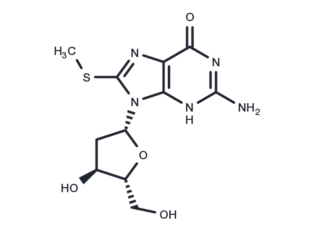 2’-Deoxy-8-methylthio-guanosine Chemical Structure