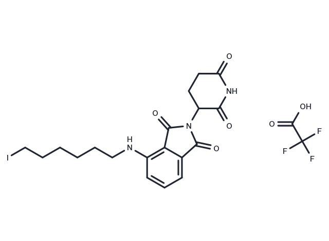 Pomalidomide-C6-I TFA Chemical Structure