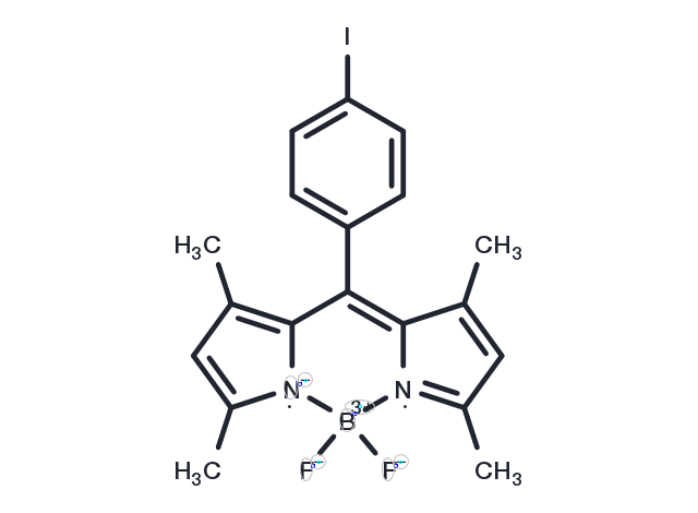 8-(4-iodophenyl)-1,3,5,7-tetramethyl BODIPY Chemical Structure