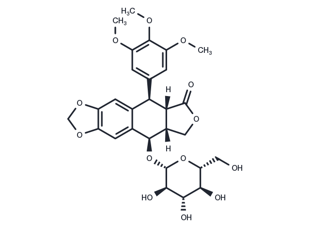 Picropodophyllin-β-D-glucoside Chemical Structure