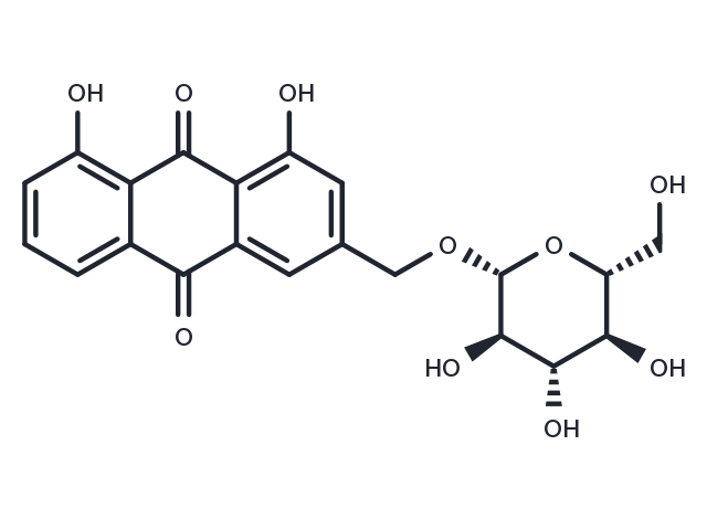 Aloe-emodin-3-(hydroxymethyl)-O-β-D-glucopyranoside Chemical Structure