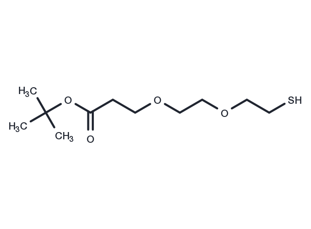 Thiol-PEG2-t-butyl ester Chemical Structure