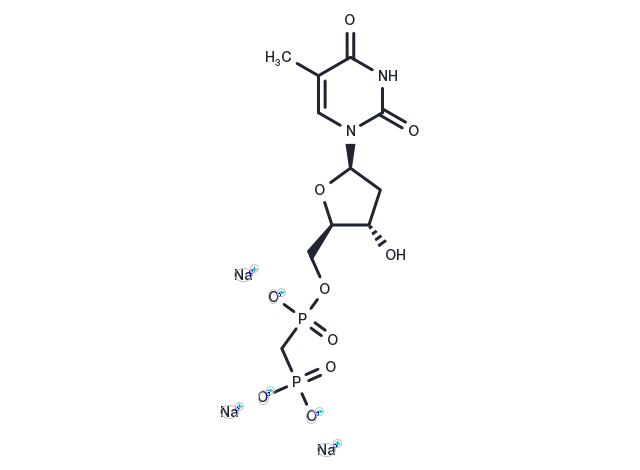 Thymidine-5'-O-(α,β-methylene)diphosphate sodium Chemical Structure