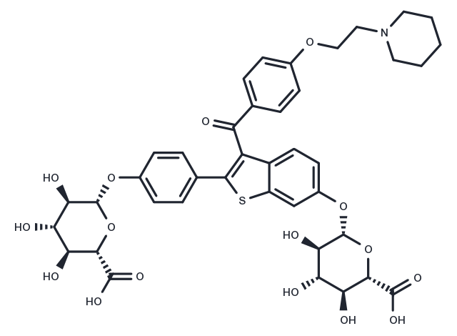 Raloxifene 6,4'-Bis-β-D-glucuronide Chemical Structure