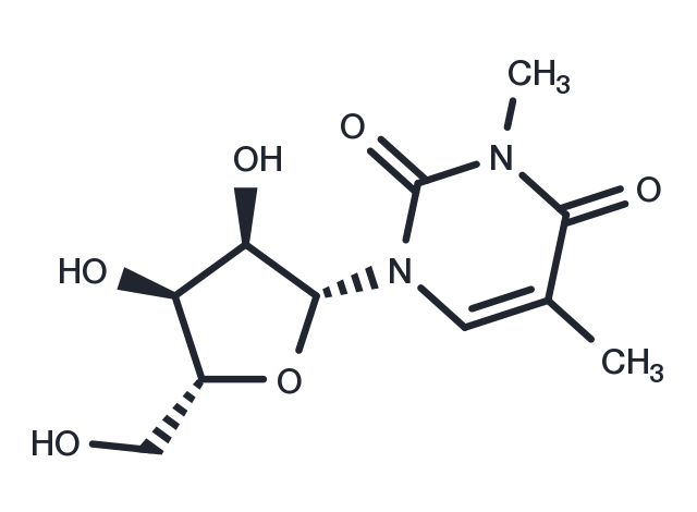 N3-Methyl-5-methyluridine Chemical Structure