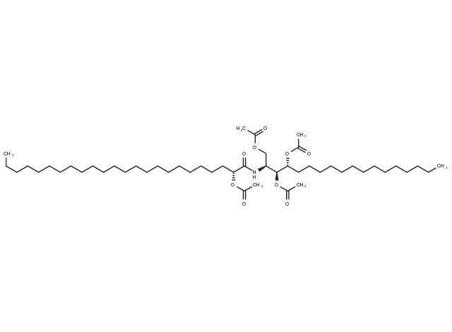 2-2'-(Hydroxytetracosanoylamino)-octadecane-1,3,4-triol tetraacetate Chemical Structure