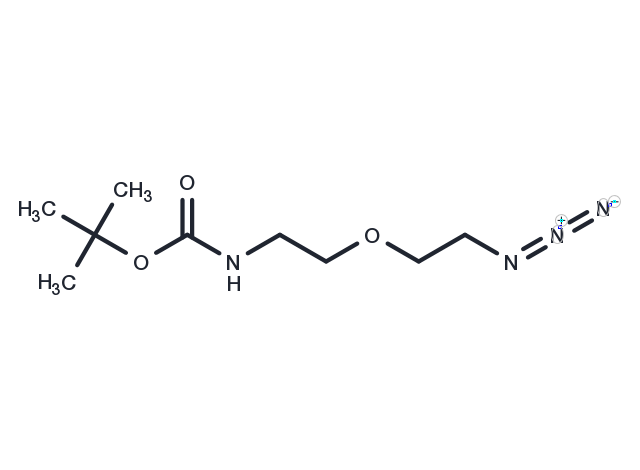 Boc-NHCH2CH2-PEG1-azide Chemical Structure