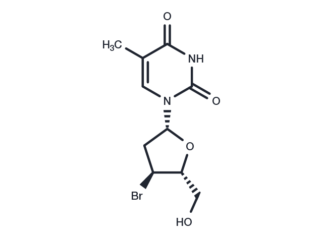 3’-Bromo-3’-deoxythymidine Chemical Structure
