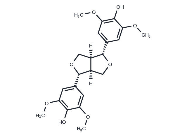 (-)-Syringaresinol Chemical Structure