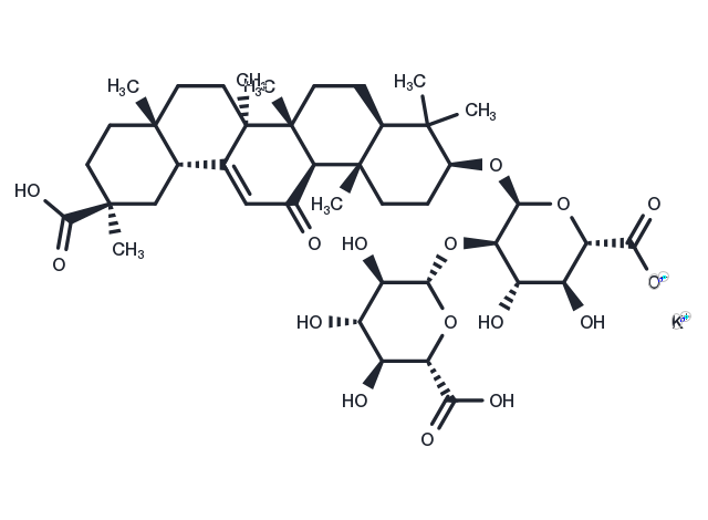 Glycyrrhizinic acid, potassium salt Chemical Structure