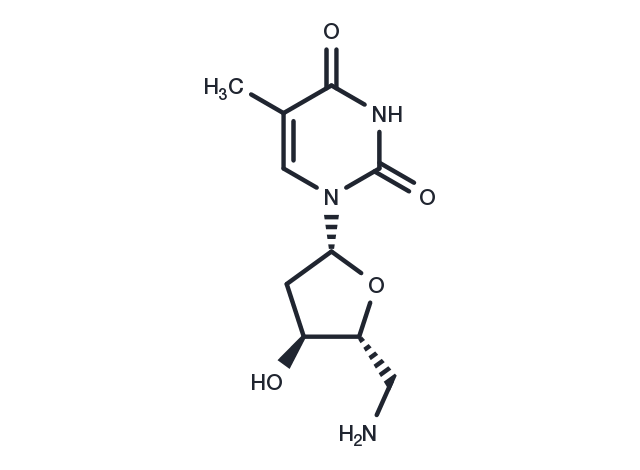 5’-Amino-5’-deoxythymidine Chemical Structure