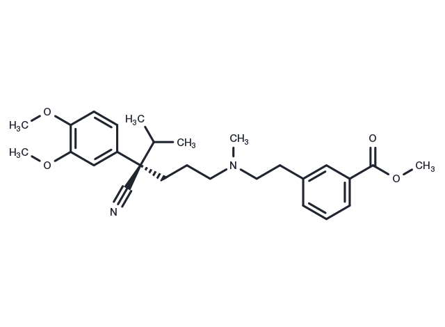 Methyl 3-[2-[[(4R)-4-cyano-4-(3,4-dimethoxyphenyl)-5-methylhexyl]methylamino]ethyl]benzoate Chemical Structure