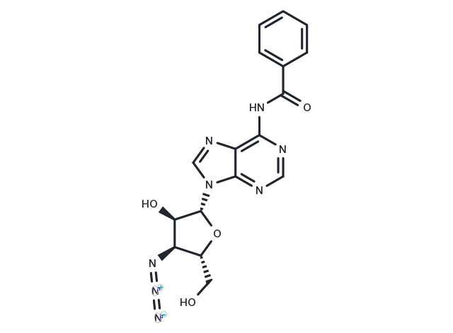 3’-Azido-N6-benzoyl-3’-deoxyadenosine Chemical Structure