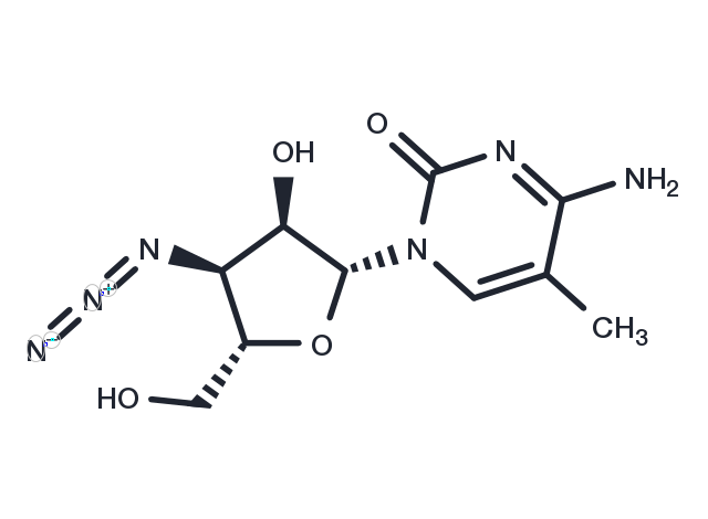 3'-Azido-3'-deoxy-5-methylcytidine Chemical Structure