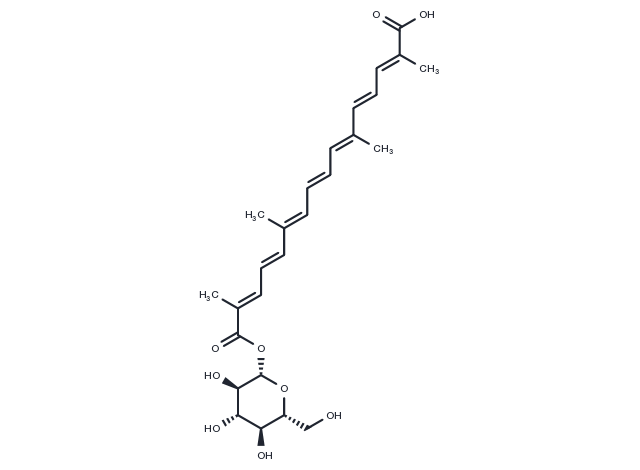 Crocetin β-D-glucopyranoside Chemical Structure