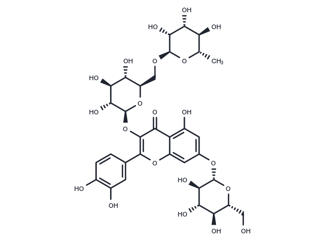 Quercetin 3-O-rutinoside-7-O-glucoside Chemical Structure