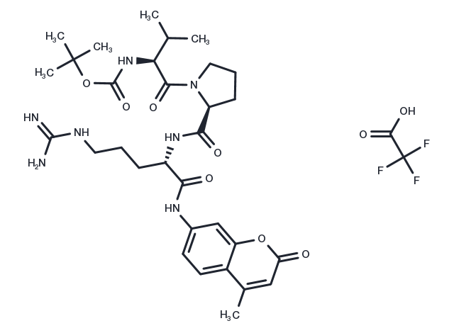 Boc-Val-Pro-Arg-MCA TFA Chemical Structure