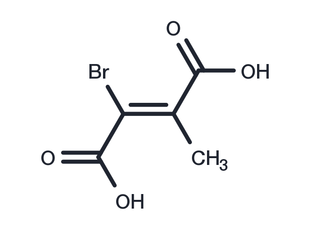 (Z)-2-Bromo-3-methyl-2-butenedioic acid Chemical Structure