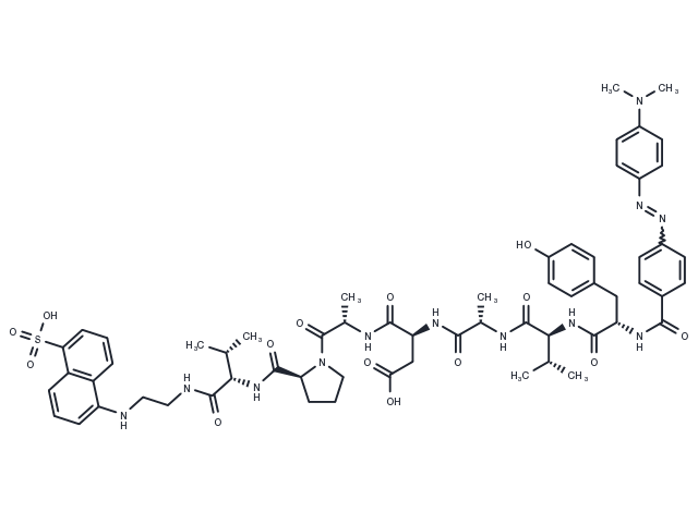 Dabcyl-YVADAPV-EDANS Chemical Structure