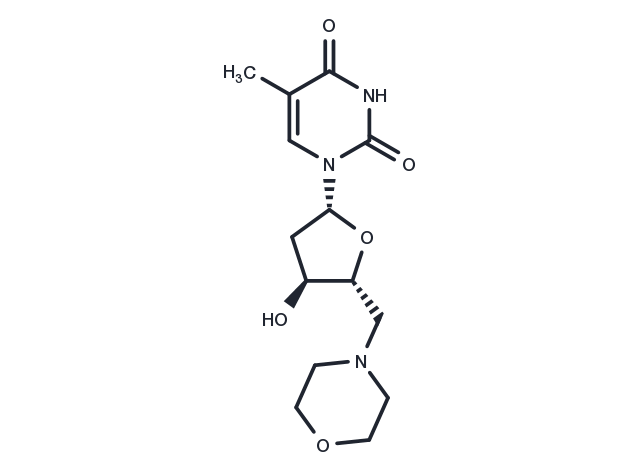 5’-Deoxy-5’-(4-morpholinyl)thymidine Chemical Structure