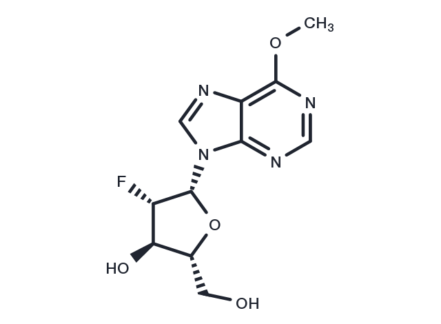 2’-Deoxy-2’-fluoroarabino-O6-methyl   inosine Chemical Structure