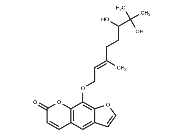 8-[(6,7-Dihydroxy-3,7-dimethyloct-2-en-1-yl)oxy]psoralen Chemical Structure