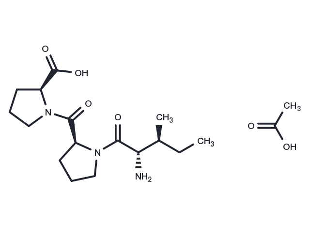 H-Ile-Pro-Pro-OH acetate Chemical Structure
