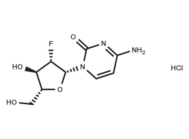 2’-Deoxy-2’-fluoro-β-D-arabinocytidine hydrochloride Chemical Structure