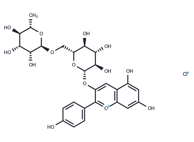 Pelargonidin-3-O-rutinosde chloride Chemical Structure
