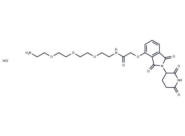 Thalidomide-O-amido-PEG3-C2-NH2 hydrochloride Chemical Structure