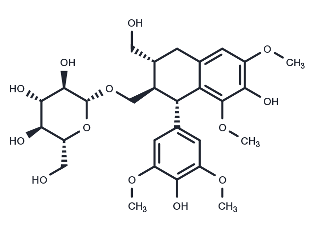 (+)-Lyoniresinol 9'-O-glucoside Chemical Structure