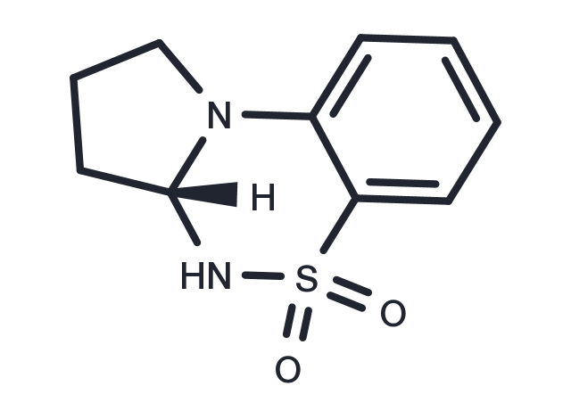 1H-Pyrrolo[2,1-c][1,2,4]benzothiadiazine, 2,3,3a,4-tetrahydro-, 5,5-dioxide, (3aR)- Chemical Structure
