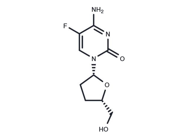 2’,3’-Dideoxy-5-fluorocytidine Chemical Structure