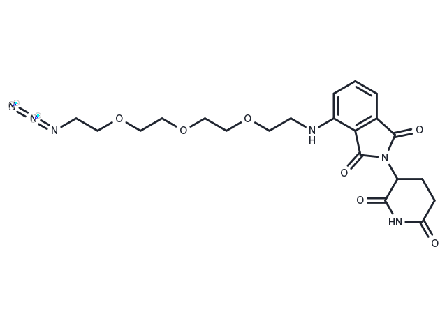 Pomalidomide 4'-PEG3-azide Chemical Structure
