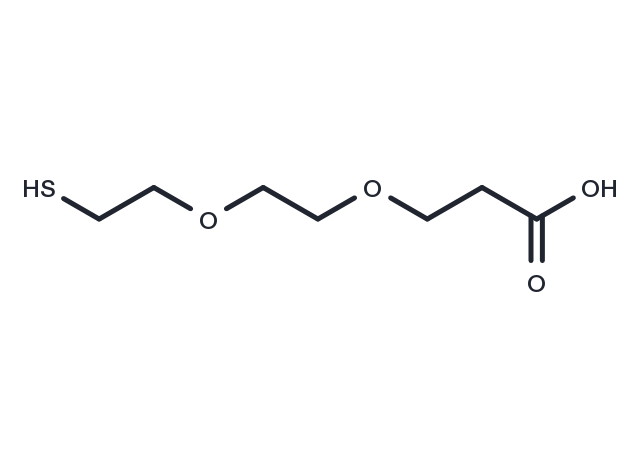 Thiol-PEG2-acid Chemical Structure
