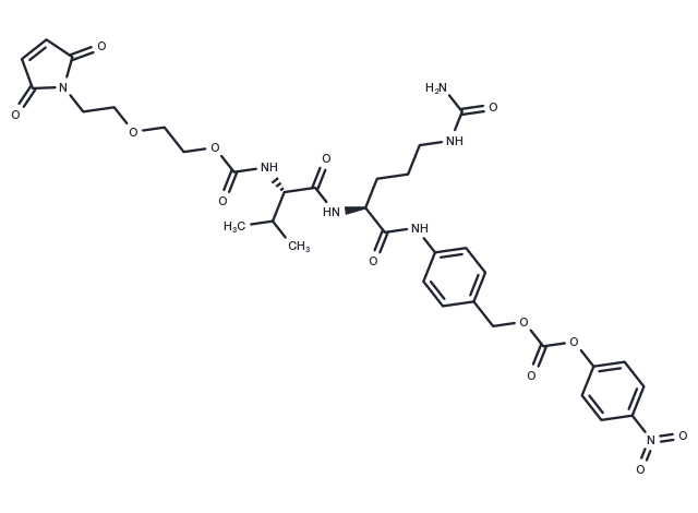 Mal-PEG2-Val-Cit-PABA-PNP Chemical Structure