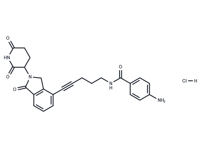 Lenalidomide-propargyl-C2-amido-Ph-NH2 hydrochloride Chemical Structure