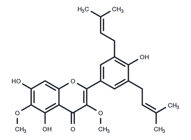 5,7,4'-Trihydroxy-3,6-dimethoxy-3',5'-diprenylflavone