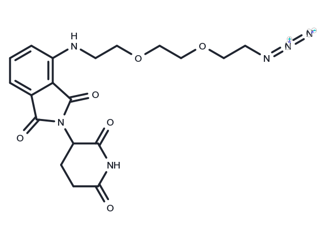 Pomalidomide 4'-PEG2-azide  Chemical Structure